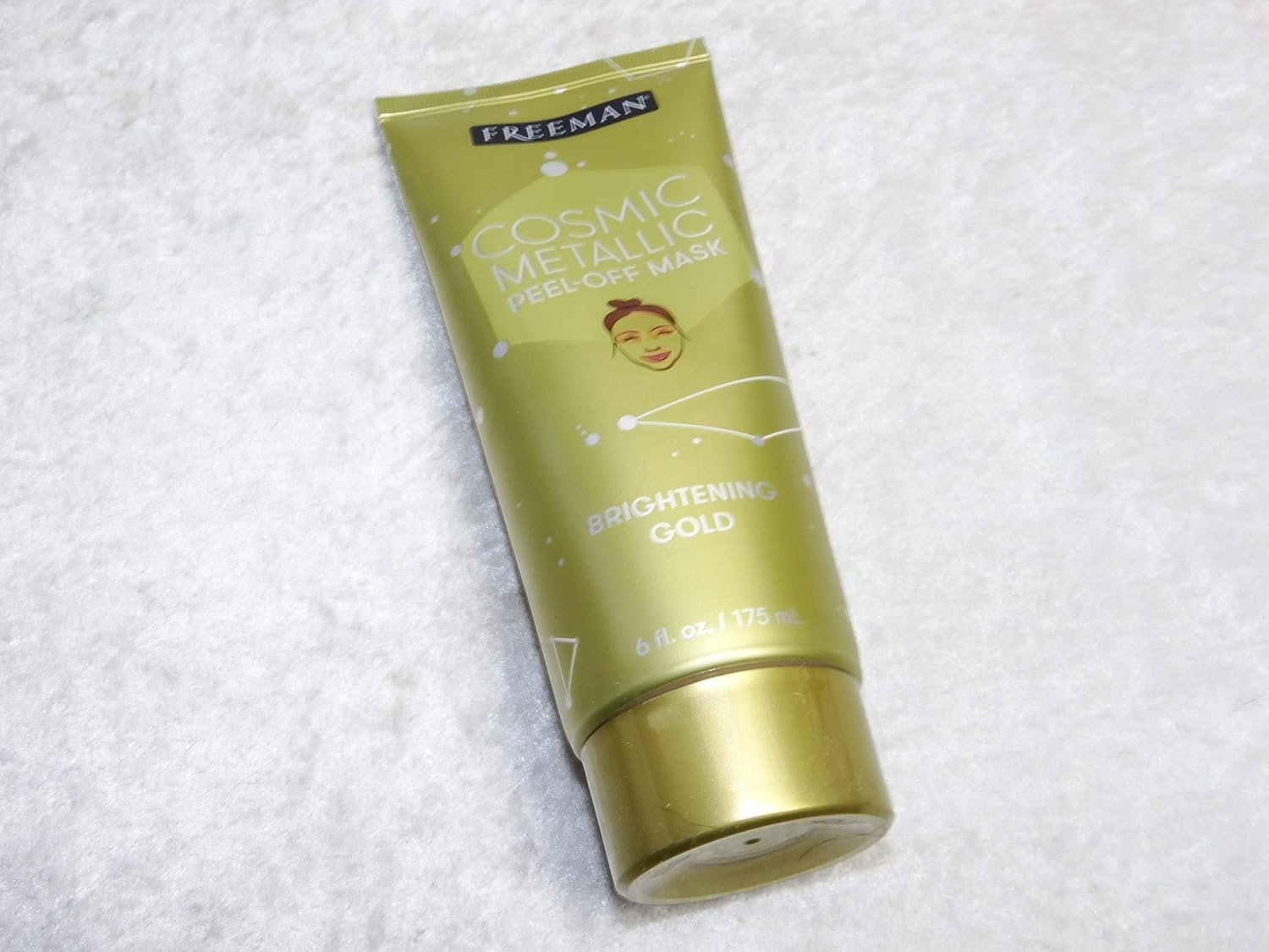 Cosmic Metallic Peel-Off Mask - Brightening Gold by Freeman for Women - 6 oz Mask