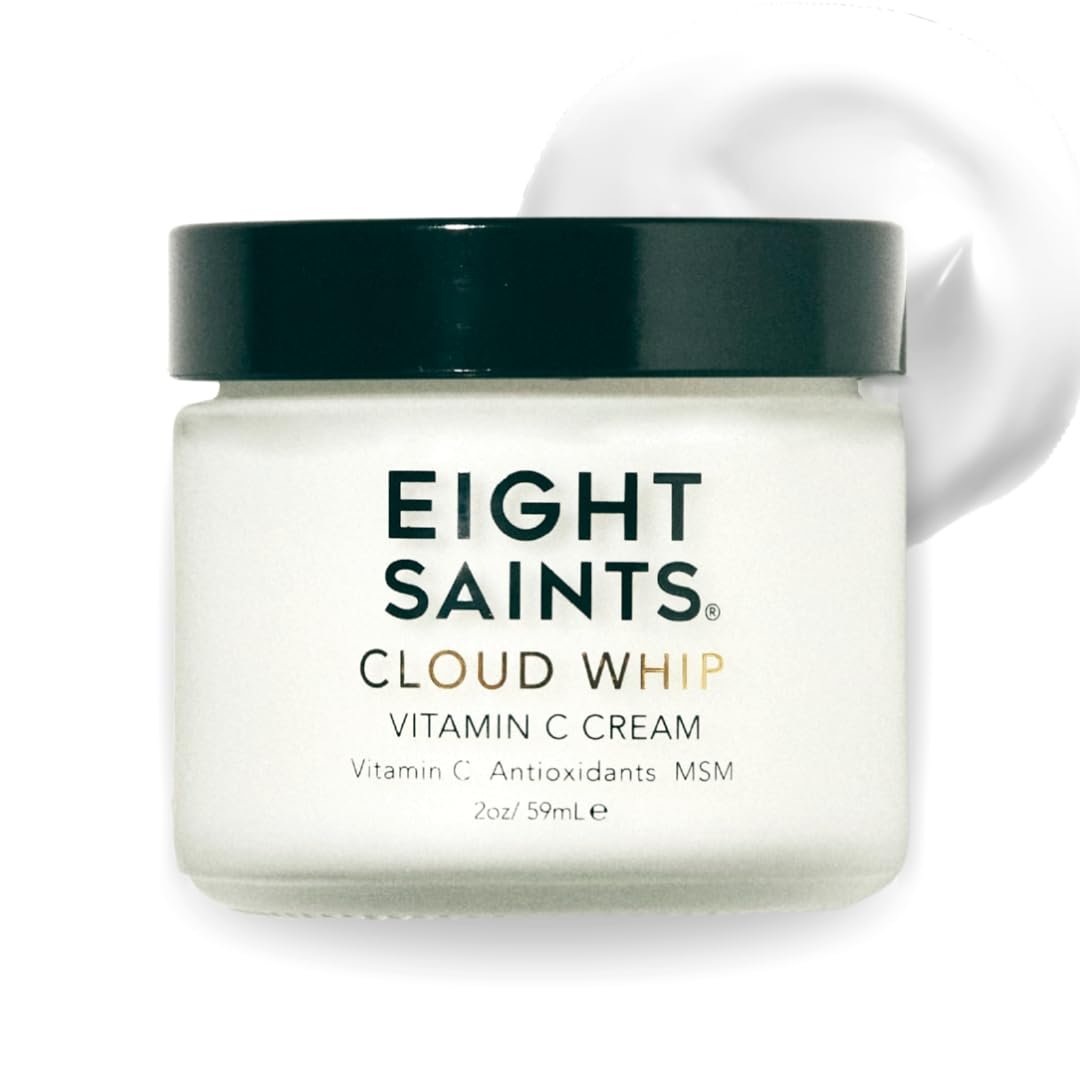 Eight Saints Skincare Cloud Whip Vitamin C Face Moisturizer, Day Cream For Women, Anti Aging Cream To Reduce Fine Lines and Wrinkles, with Vitamin C, Cocoa Butter, and Jojoba Oil, 2 Ounces